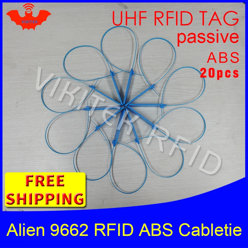 UHF RFID ABS кабельные стяжки чужой 9662 915m868m860-960MHZ H3 EPC 6C 20 штук Бесплатная доставка чтение на большой дистанции smart Пассивная RFID Метка