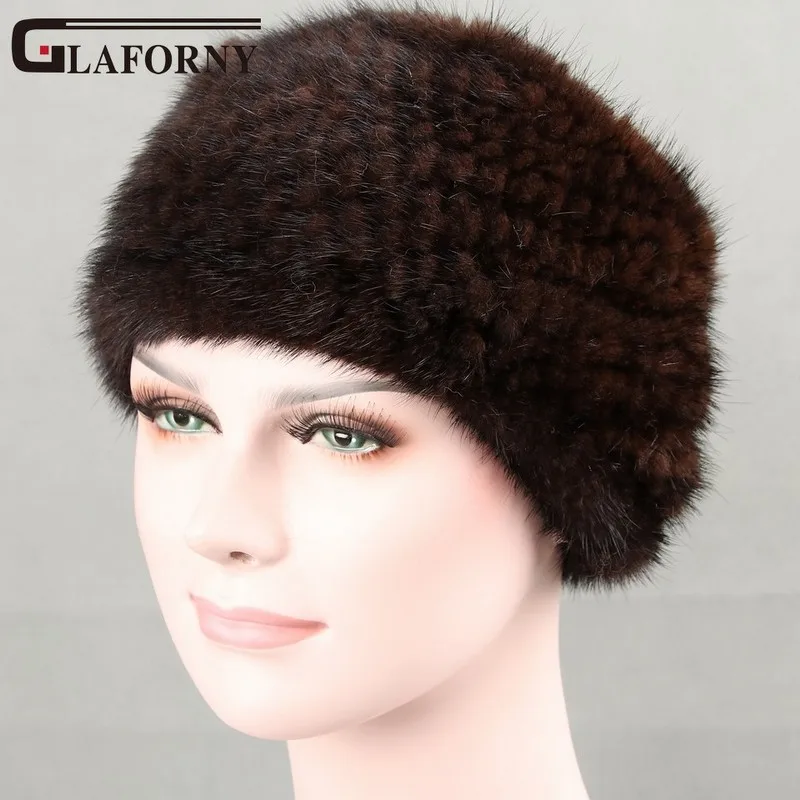 Glaforny 2018 женское кольцо из натурального меха норки новый вязаный норковый шарф
