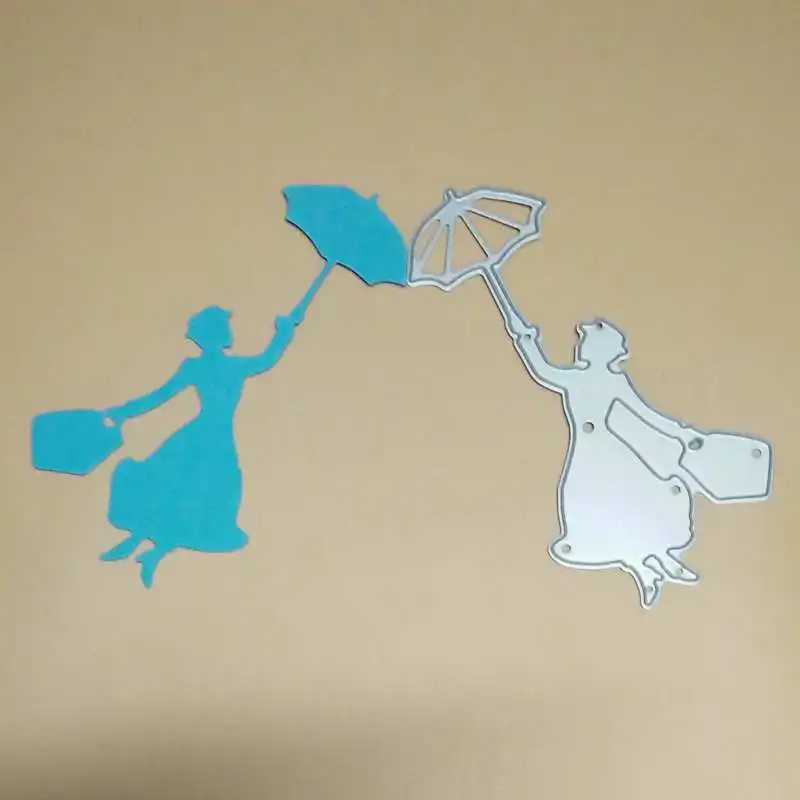 

Umbrella Girl DIY Die Cutting Template Metal Steel Cutting Dies Stencils Scrapbooking Decorative Embossing Suit Card