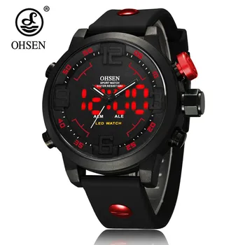 

NEW OHSEN Digital Quartz Wristwatch Mens Male 50M Swim Sports Electronic Army Watches Reloj Masculino Hombre Clocks Montre Homme