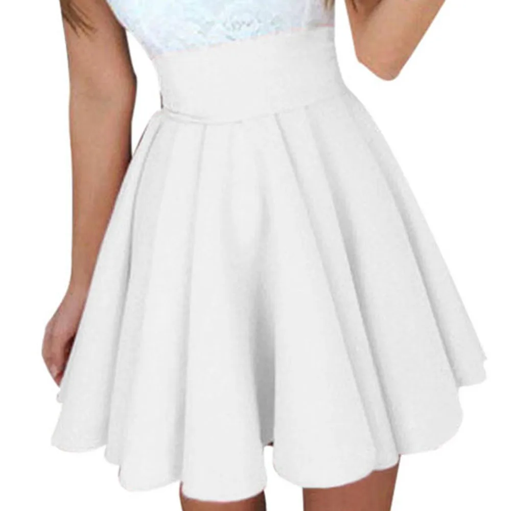 Sleeper#401 новые модные женские вечерние мини-юбки для девушек, Летняя короткая Однотонная юбка для скейтера
