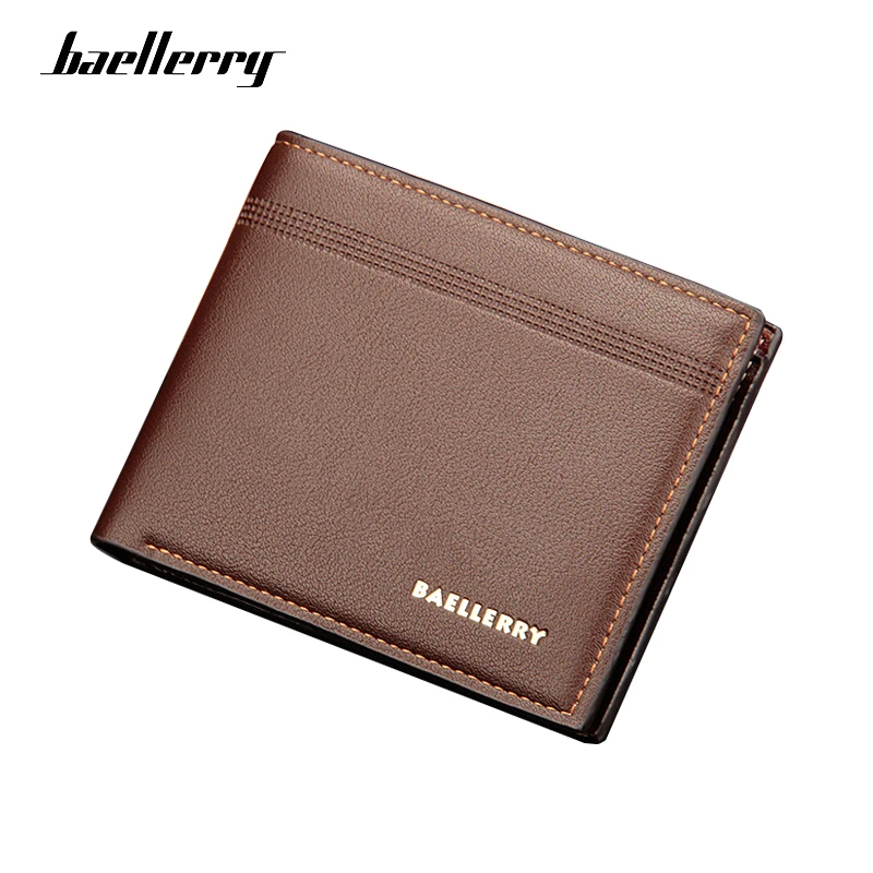 

Baellerry Luxury Korean Style Men Wallets PU Short Card Holder Male Purse High Quality Money Bags Wallet For Men