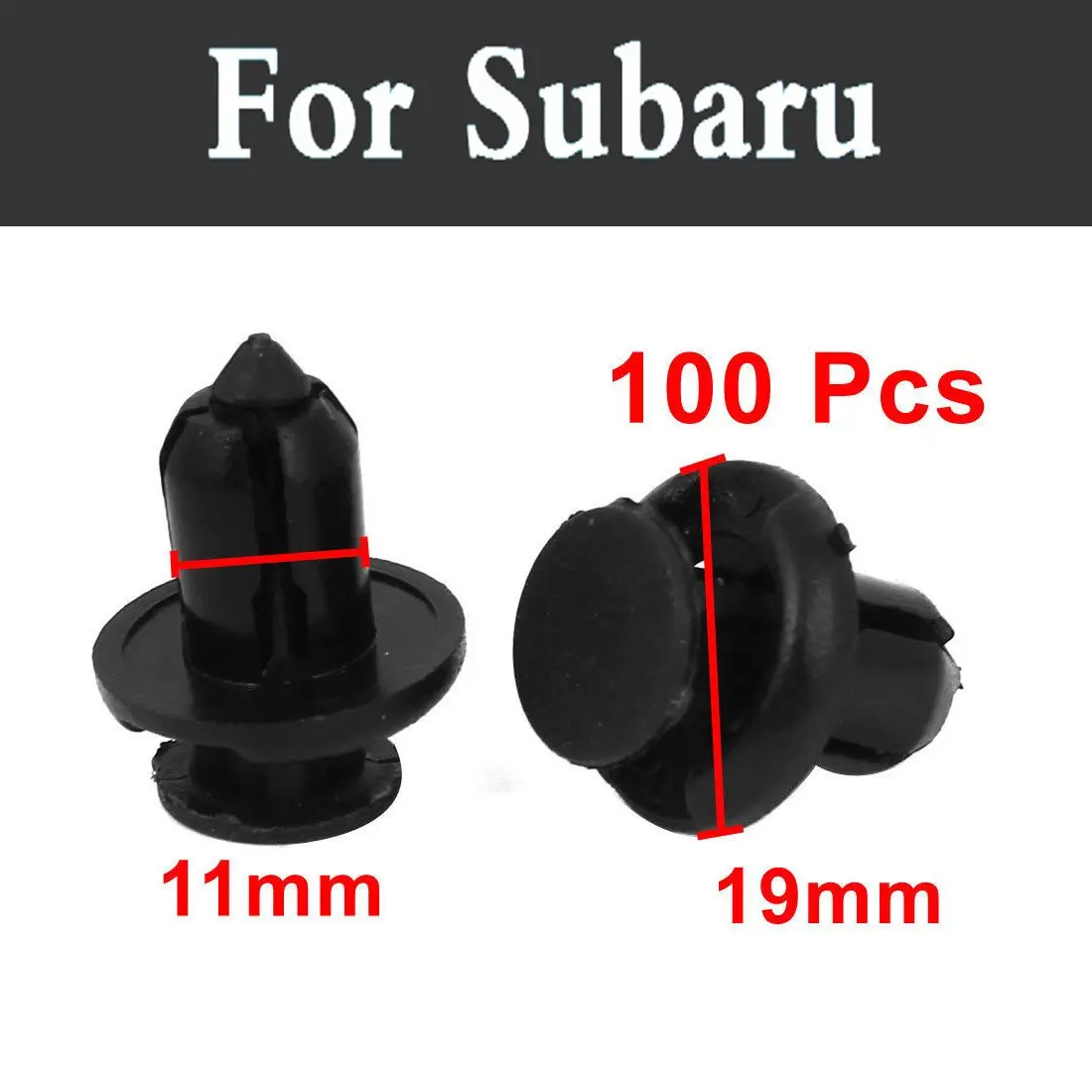 100x Push Type Bumper Fenders Flare Fastener Rivet Clips Spare Parts