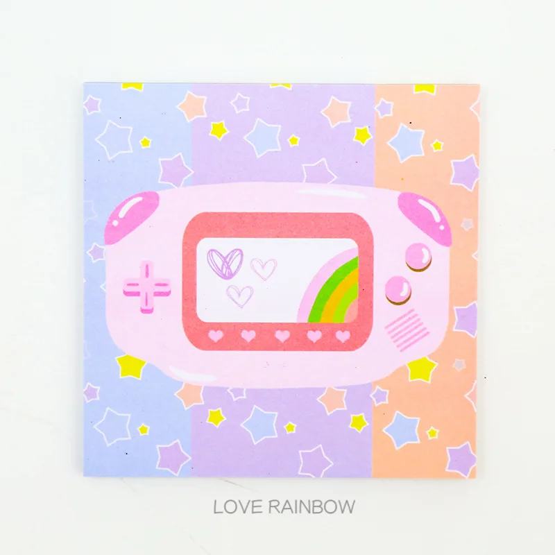 Компьютерная игра розовый блокнот для заметок для девочек креативный Kawaii Канцелярские планировщик наклейки для заметок, чтобы сделать список милые офисные школьные принадлежности - Цвет: LOVE RAINBOW