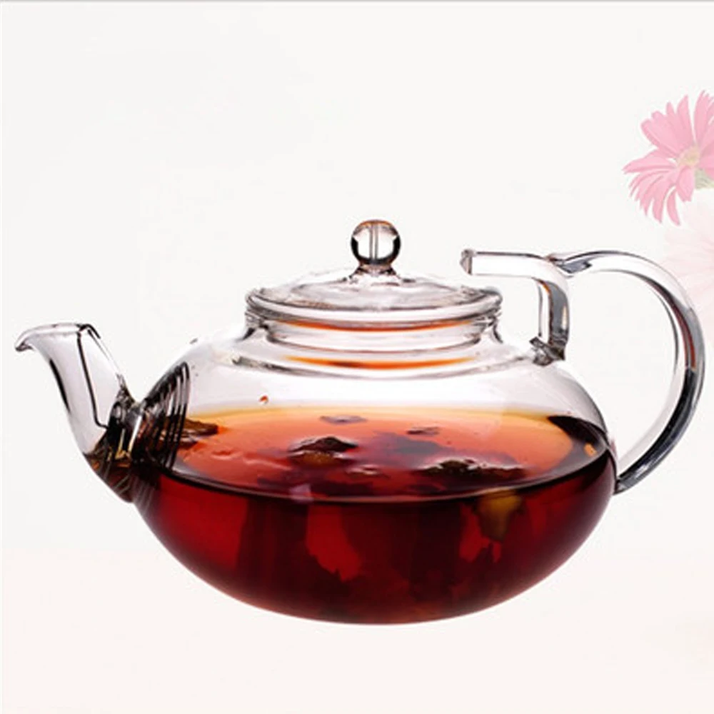 PINDEFANG Artistic 400ml Blooming Tea, Loose Leaf Tea Pot with Glass