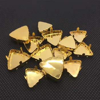 

Triangle Empty Metal Claw Setting For Triangle Stone,Rhinestone Gold Holder