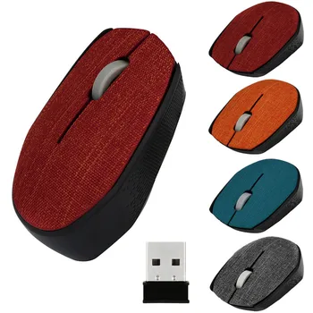 

2.4Ghz Slim Battery Opto-electronic Portable Optical Wireless Mouse Gaming Soft Fabric Cover Mice 2020