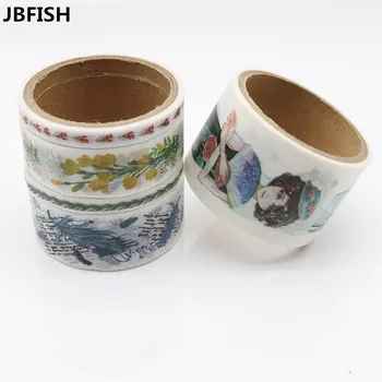 

JBFISH Diy Leaf Floral Cat Japanese Paper Washi Tapes/masking Tape/decorative Adhesive Tapes/school Supplies 7020