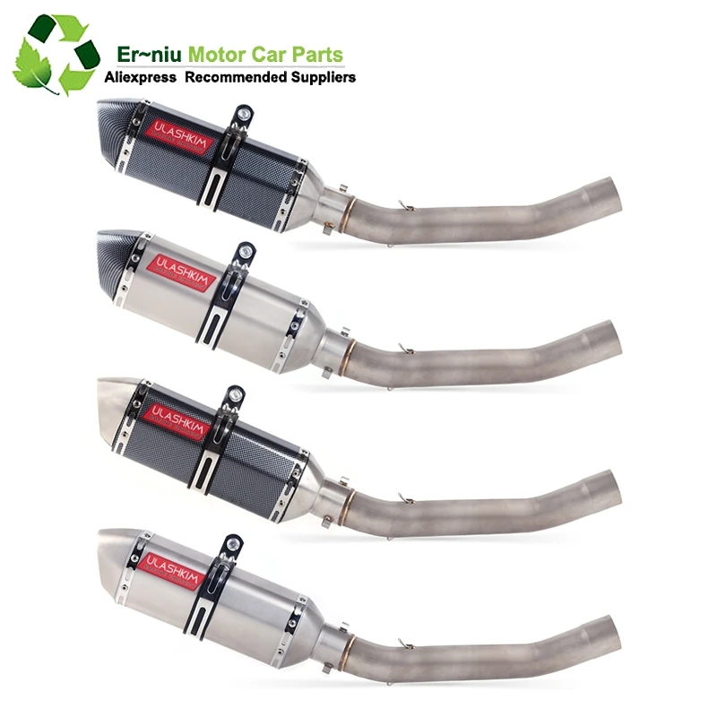 

Motorcycle Exhaust Muffler Full System Slip On Middle Link Pipe DB Killer For kawasaki Z750 Z 750