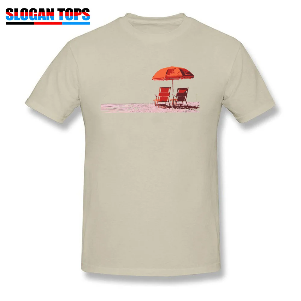 Round Collar beach 1778570_960_720 Pure Cotton Men Top T-shirts Personalized Short Sleeve Tees 2018 Hot Sale Geek T Shirt beach 1778570_960_720 beige