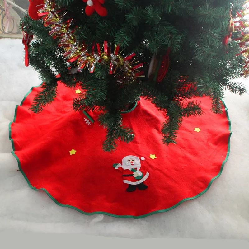 Y236 рождественские украшения для дома прямой край 90 см Нетканая Рождественская елка юбка фартуки домашнее украшение