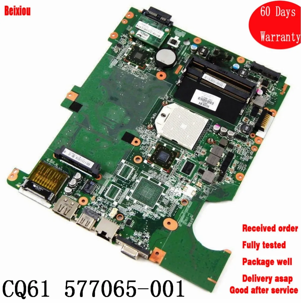 Laptop motherboards For HP 577065 001 G61 Compaq CQ61 Laptop