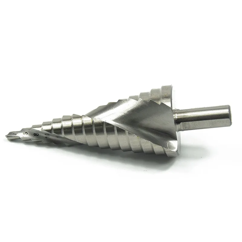4 MPT HSS Spiral Center Step Drill Bit Titanium Spiral Groove Stepped Drill 4-32 Solid Carbide Mini Drill Titanium Step Drill Bit