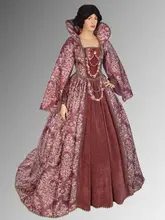Noblewomans Renaissance Style Dress Handmade from Antique Velvet and Brocade