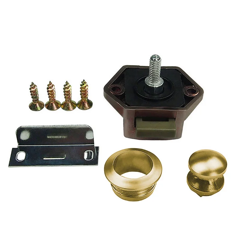 

Newest 5 pcs Push Button Catch cupboard Pop up knob Camper lock handle latch @8