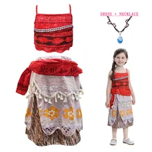 Моана платье и игрушка Моана Чик пятнистый поросенок Лето бикини действие косплей для девочек Дети Принцесса Рождественский подарок vaiana ожерелье