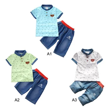 

Summer Toddler Kids Clothing Sets Baby Outfits Sets Tops T-shirt Pants Set