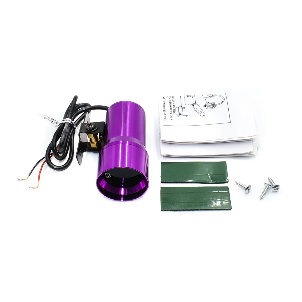 

CNSPEED 37mm Voltmeter gauge Mini Purple Red LED light Digital Display Instrument auto Volt Gauge/Voltage Gauge meter