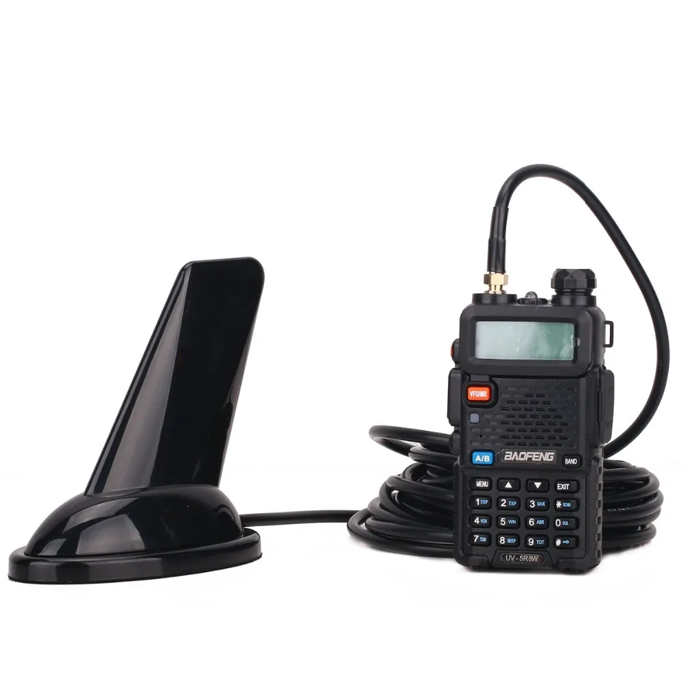 

ABBREE Shark Fin SMA-F SMA Female Dual Band VHF/UHF Antenna for Kenwood BAOFENG UV-5R BF-888S UV-9R Plus UV-XR Walkie Talkie