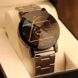 Прямая доставка Любителя кварцевые часы Нержавеющая сталь часы для mem Для женщин Аналоговые кварцевые наручные часы