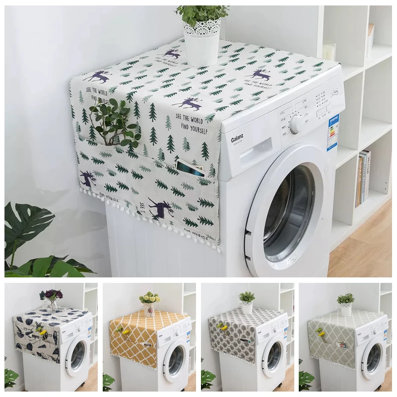 

Diamond Geometry Modern Simple Refrigerator Cover Cloth Single Door Refrigerator Dust Cover Drum Washing Machine Cover Towel