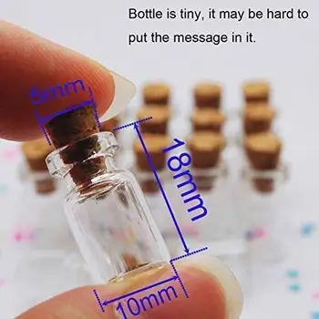 

30PCS/LOT 10x18mm Tiny Small Clear Wishing Glass Bottles glass Vials pendant With Wood Cork DIY jewelry pendant