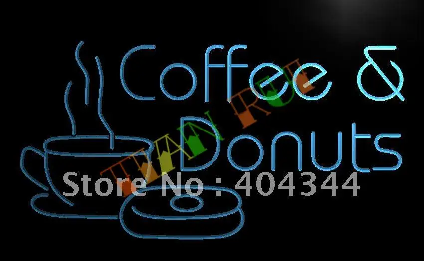

LB310- OPEN Coffee & Donuts Cafe Bar NR LED Neon Light Sign