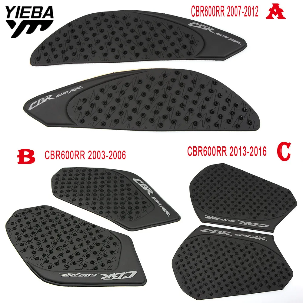 Motorcycle Gas Tank Pad Traction Side Pads Gas Fuel Knee Grip Decal Protector For Honda CBR 600RR 2007-2012