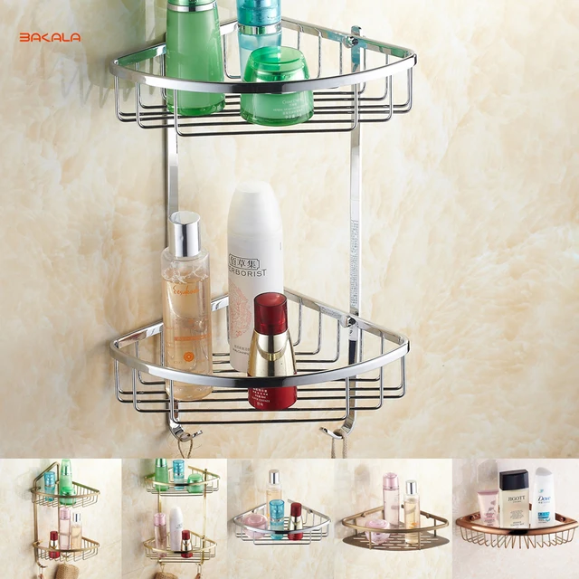 Free Shipping Bakala Br Bathroom Shelves With Robe Hook 2 Tier Free Shipping Bakala Br Bathroom Shelves With Robe Hook 2 Tier Storage Basket Wall
