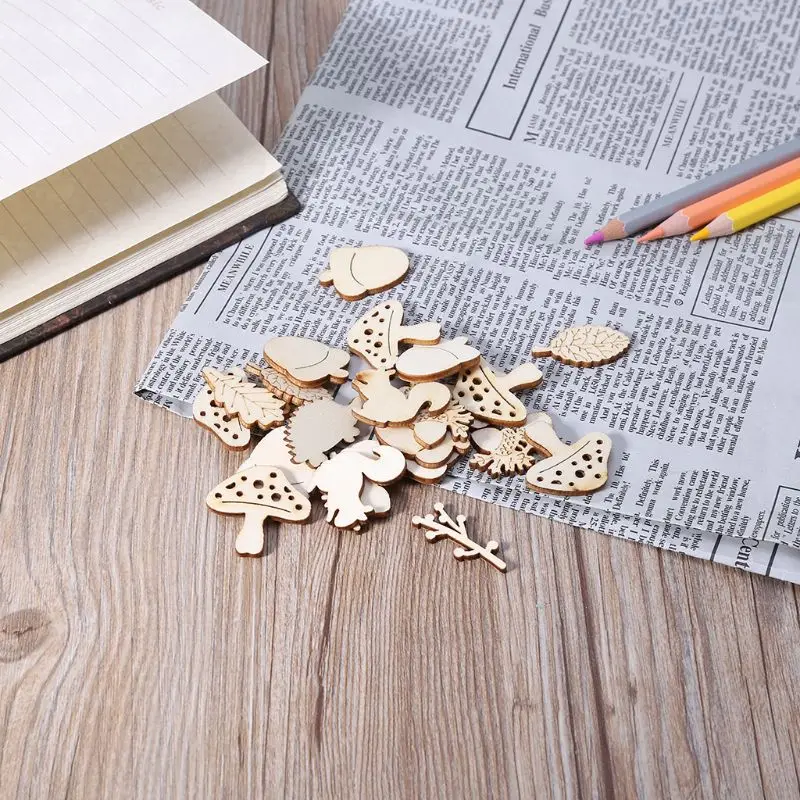 50 шт. лазерная резка деревянные украшения в форме животных ремесло Свадебный декор