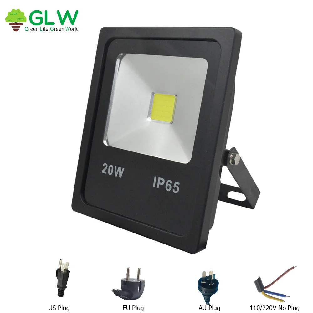 GLW Светодиодный прожектор мощностью 50 Вт 30 20 10 IP65 Водонепроницаемый 220 V 110 для
