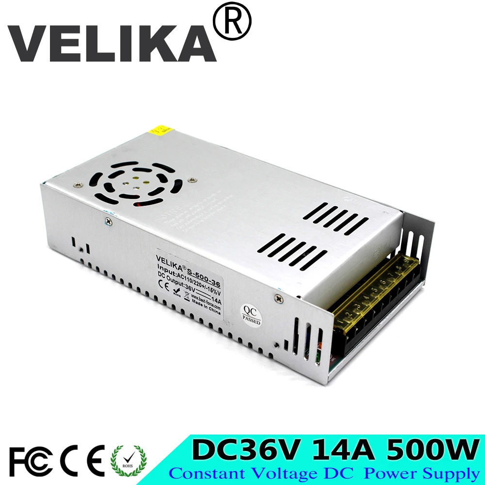 Импульсный источник питания DC12V 13 8 V 15V 18V 24V 27V 28V 30V 32V 36V 42V 48V 60V 500W светодиодный