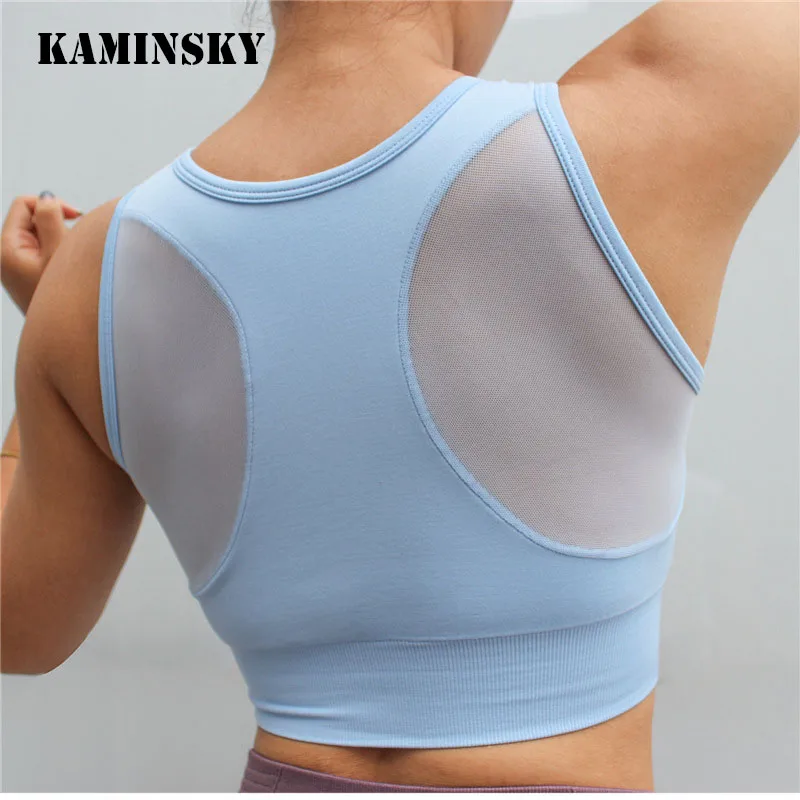

Kaminsky 4 Colors Women Fitness Push Up Mesh Bras Sleeping Sexy Lingerie Bra Breathable Female Sporting Underwear