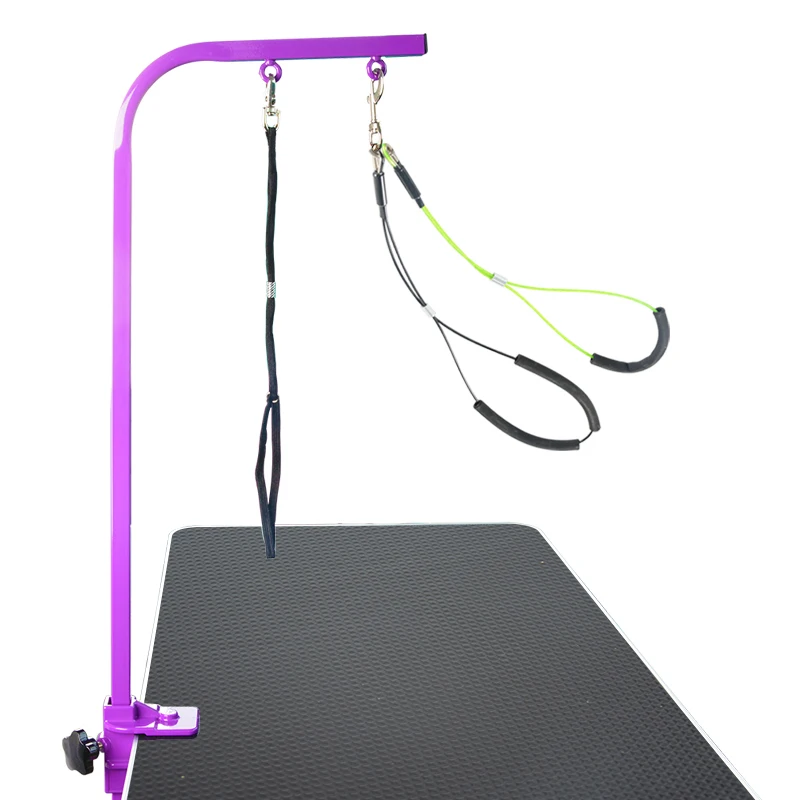 

Cat Grooming Arm 90 cm Professional pet table Noose Loop Lock Clip Pets Stainless Steel Suspension Bracket with sling CW048