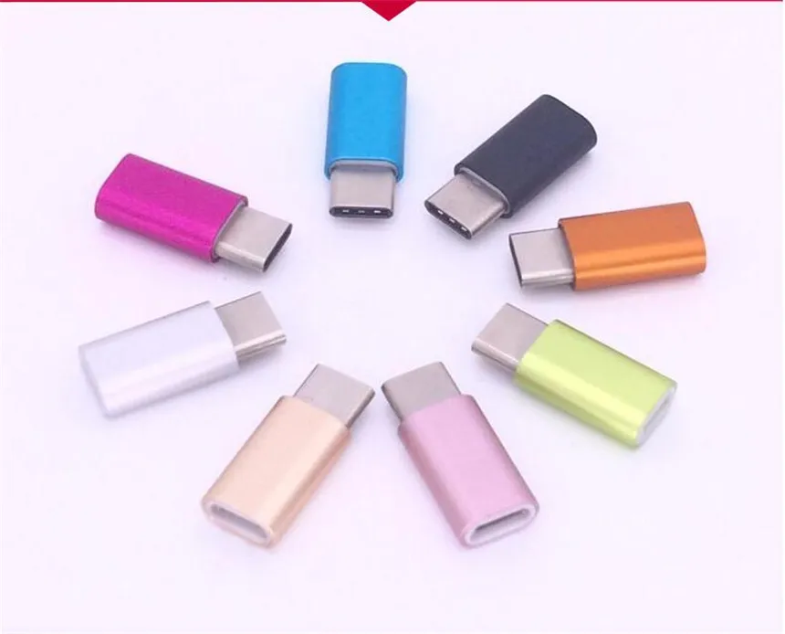 Алюминий Металлический micro usb 8 pin micro usb to usb 3,1 type C адаптер переходника разъема для MacBook oneplus 2 xiaomi nokia N1