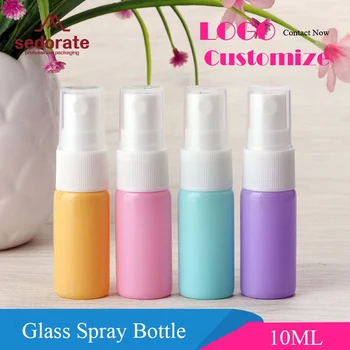 

Sedorate 50 pcs/Lot 10ML Glass Spray Bottle For Cosmetic Painted Glass Automizer Mist Perfume Bottles Containers LZ028