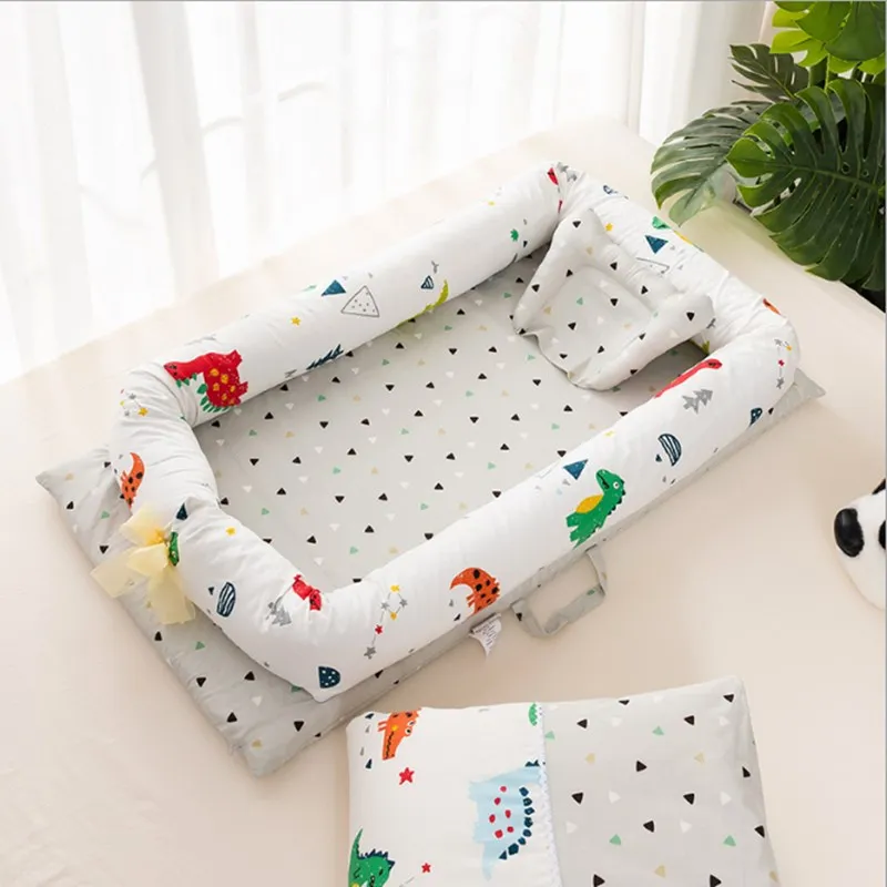 Детское гнездо портативная кроватка 100% хлопок Bebe кровать удаляемый моющийся