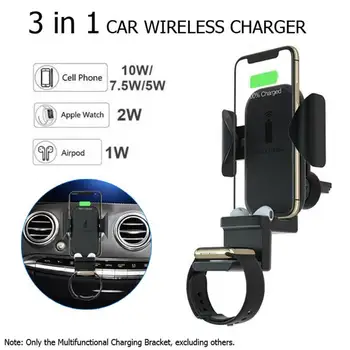 

3 In 1 Car Mount Holder Wireless Fast Charger for iPhone/Airpods/iWatch