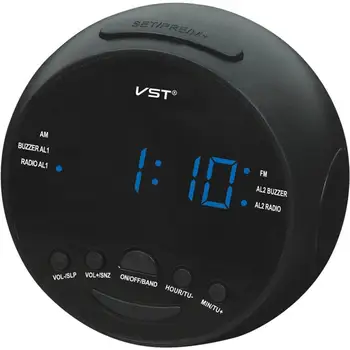 

Snooze Function US Specification Gift Stylish LED Radio Alarm Clock with