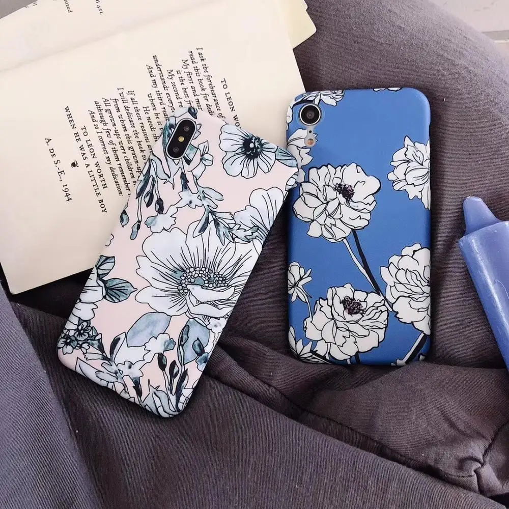 

Applicable to iPhoneX flowers XS/Max/XR Apple X mobile phone case 8Plus/7 tide iPhone6s female 6p