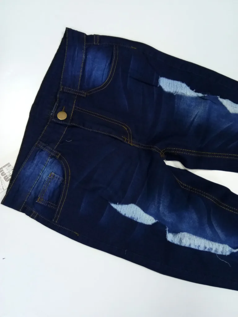 Мужские рваные облегающие Стрейчевые джинсы