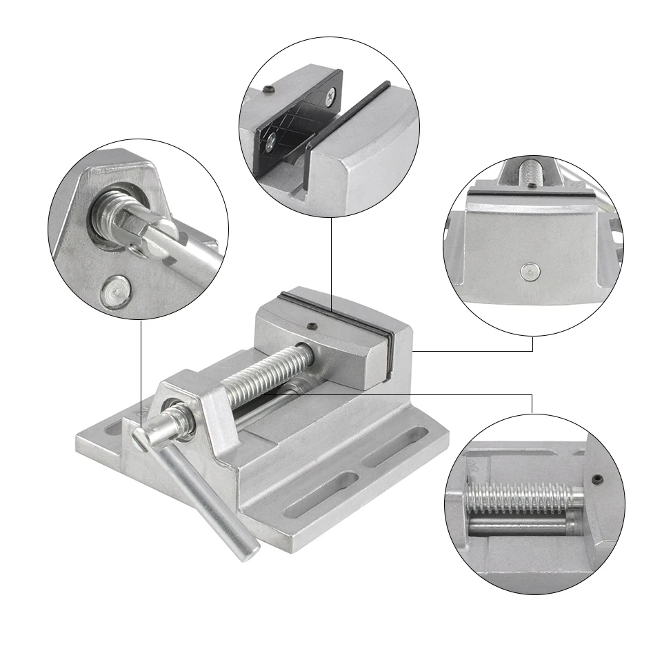Подставка для сверла 0-360 градусов, подставка для сверления, стол+ 2,5 'скамья, тиски, сверлильный патрон, электроинструмент для деревообработки