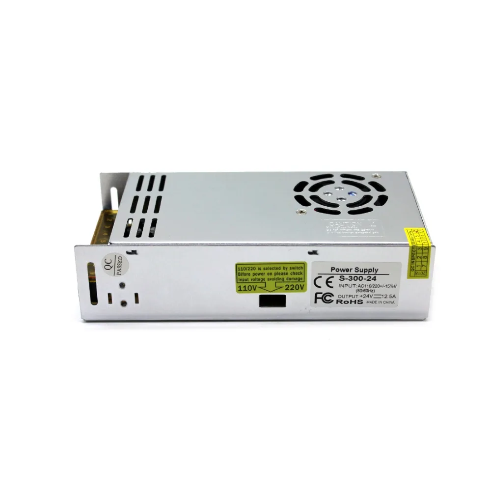 Переключатель Питание DC24V 12.5A 300 Вт импульсный трансформатор 220 110 AC/DC 24 V SMPS для дисплей из светодиодной ленты свет лампы CNC CCTV принтер
