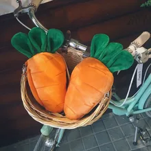 Плюшевая морковка, кошелек, сумка через плечо, для телефона, монета, растения, овощи, в форме сумки для детей, для женщин 35*16 см