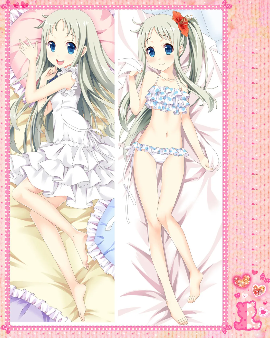 

Anime Cartoon no Hi Mita Hana no Namae o Bokutachi wa Mada Shiranai Bolster Hugging Pillow Case Pillow Cover Pillowcase No.59077