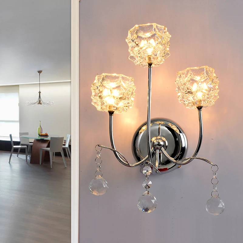 Simple bedside lamp wall lamp bedroom LED Modern Nordic living room creative crystal Aisle lights Simple bedside lamp wall lamp bedroom LED Modern Nordic living room creative crystal Aisle lights
