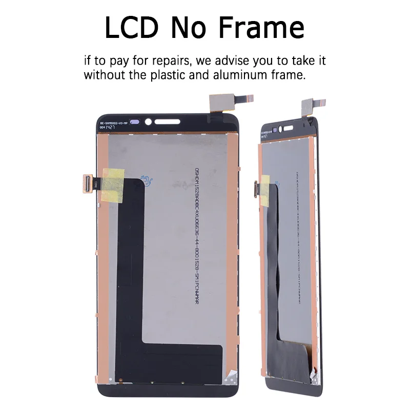 Дисплей для LENOVO S850 LCD в сборе с тачскрином на рамке 5.0" черный белый