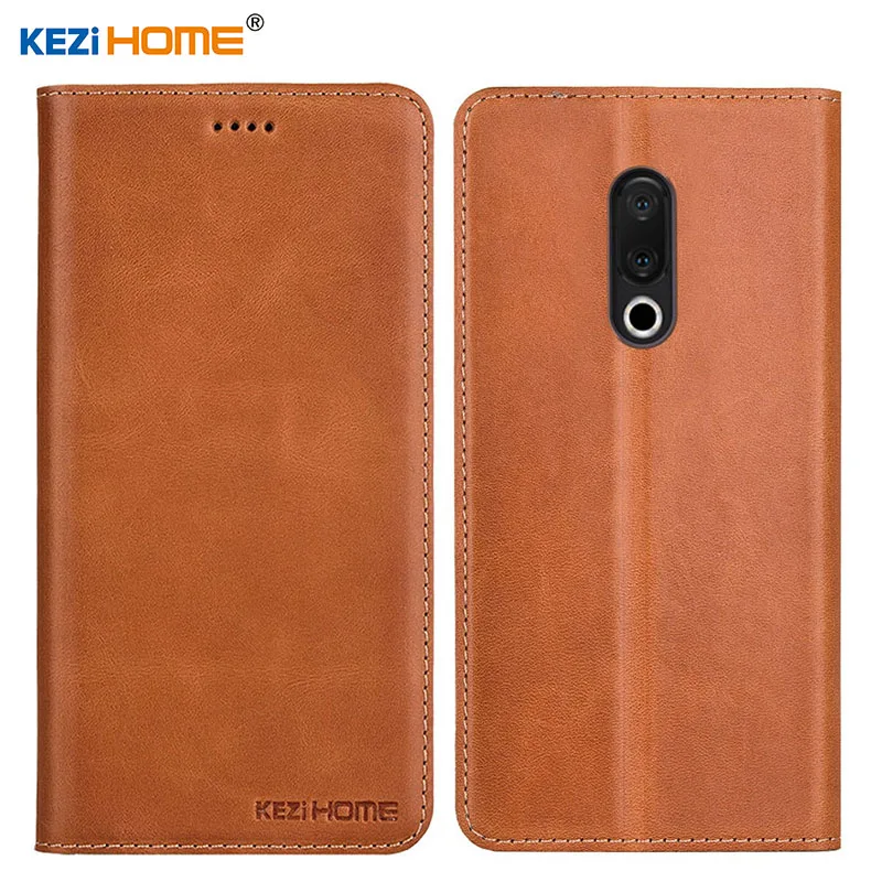 

Case for Meizu 15 /15 Lite KEZiHOME Top-Quality Genuine Leather Flip Stand Leather Cover for Meizu 15 Plus Phone cases
