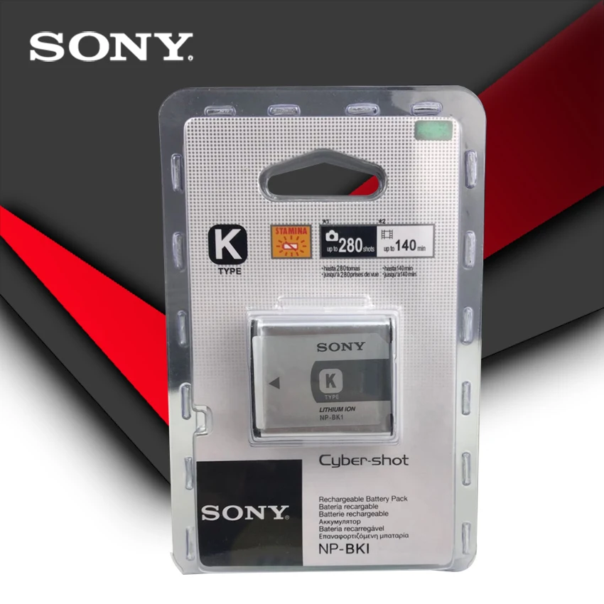 Аккумулятор для камеры Sony оригинальный NP BK1 DSC W190 S750 S780 S950 S980 W370 W180 1 2 |Цифровые