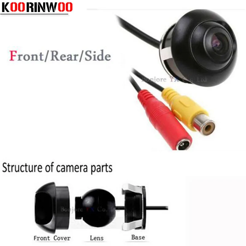 

Koorinwoo Mini Waterproof 360 Degree Auto Rearview HD CCD Camera Car Rear View Camera For Car DVD Monitor Parking System